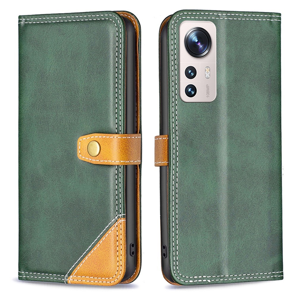 Θήκη Xiaomi 12 Lite 5G BINFEN COLOR Leather Wallet Double Stitching Lines με βάση στήριξης