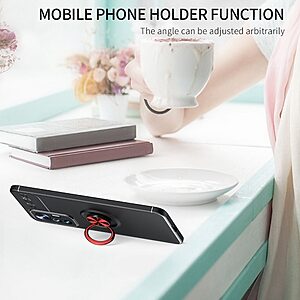 Θήκη Xiaomi 12 Lite 5G OEM Magnetic Ring Kickstand / Μαγνητικό δαχτυλίδι / Βάση στήριξης TPU μαύρο - Image 3