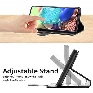 Θήκη Xiaomi Poco C40 Mad Mask Y Shaped Series με βάση στήριξης, υποδοχή καρτών και μαγνητικό κούμπωμα Flip Wallet από συνθετικό δέρμα και εσωτερικό TPU μαύρο - Image 4