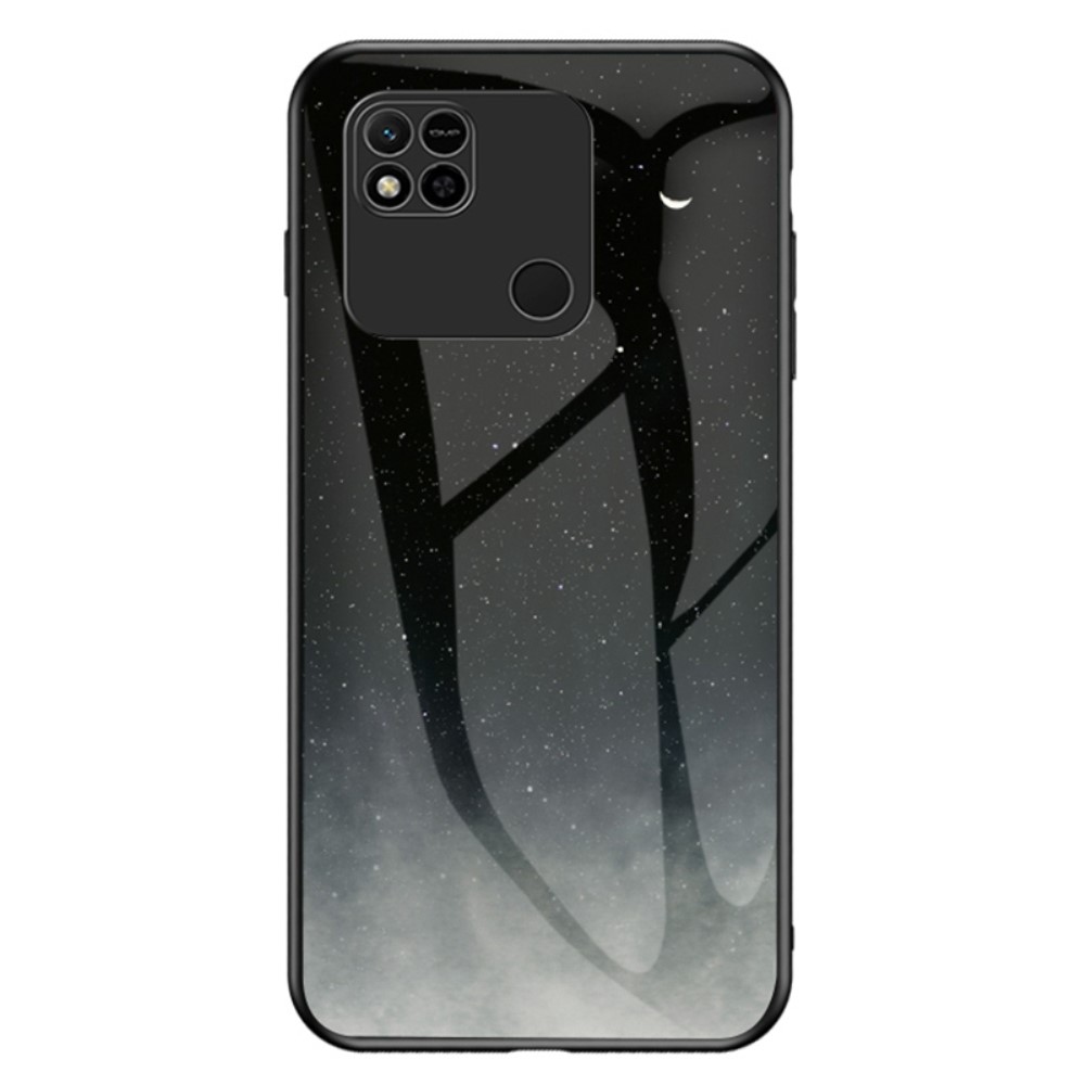Θήκη Xiaomi Redmi 10A OEM σχέδιο Starry Moon με πλάτη από Tempered Glass και εσωτερικό TPU
