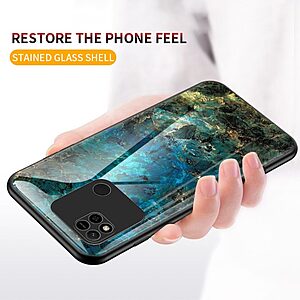 Θήκη Xiaomi Redmi 10A OEM σχέδιο Marble με Πλάτη Tempered Glass TPU λευκό - Image 3