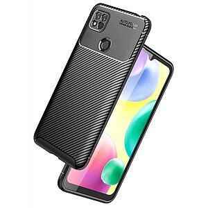 Θήκη Xiaomi Redmi 10A Mad Mask Beetle Series Carbon Fiber Πλάτη TPU μαύρο - Image 3