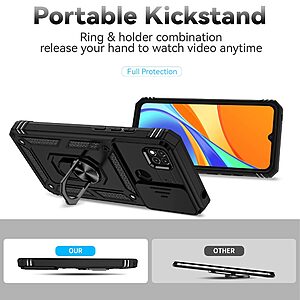 Kickstand και Βάση στήριξης από σκλήρό Premium TPU μαύρο