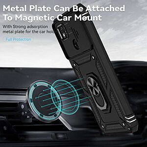 Θήκη Xiaomi Redmi 10A Mad Mask Camshield Armor Guard Πλάτη με προστασία για την κάμερα, Kickstand και Βάση στήριξης από σκλήρό Premium TPU μαύρο - Image 3