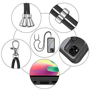 Θήκη Xiaomi Redmi 10A Mad Mask Hybrid Sockproof Transparent V2 πλάτη με κορδόνι από αντικραδασμικό TPU μαύρο - Image 4