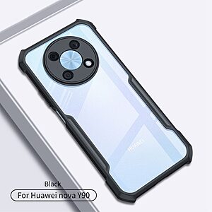 Θήκη Huawei Nova Y90 XUNDD Hybrid Sockproof Transparent πλάτη από αντικραδασμικό TPU μαύρο - Image 4