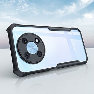 Θήκη Huawei Nova Y90 XUNDD Hybrid Sockproof Transparent πλάτη από αντικραδασμικό TPU μαύρο - Image 5