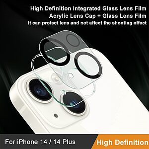 Αντιχαρακτικό γυαλί κάμερας IMAK για iPhone 14 / 14 Plus Camera lens Tempered Glass 9H – 0.15mm - Image 3