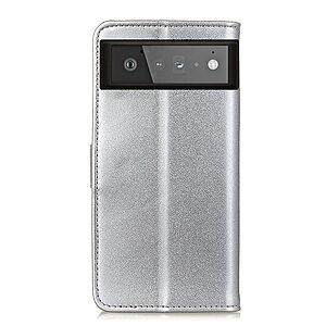 Θήκη Google Pixel 6 5G Mad Mask Leather Wallet Case με βάση στήριξης, υποδοχές καρτών και μαγνητικό κούμπωμα Flip Wallet από συνθετικό δέρμα ασημί - Image 3