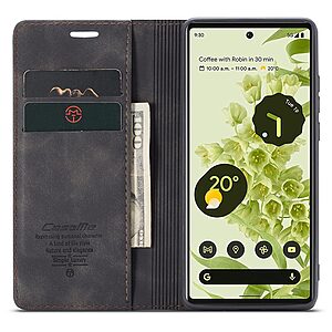 υποδοχές καρτών και μαγνητικό κούμπωμα από συνθετικό δέρμα και TPU μαύρο