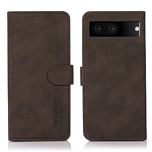 Θήκη Google Pixel 7 5G KHAZNEH Litchi Skin Texture Leather με βάση στήριξης
