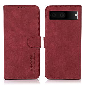 Θήκη Google Pixel 7 5G KHAZNEH Litchi Skin Texture Leather με βάση στήριξης