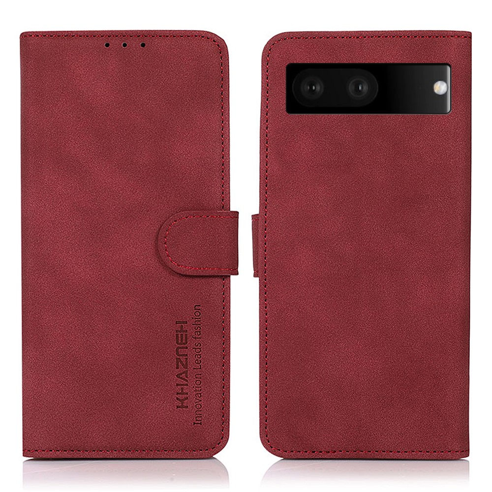 Θήκη Google Pixel 7 5G KHAZNEH Litchi Skin Texture Leather με βάση στήριξης