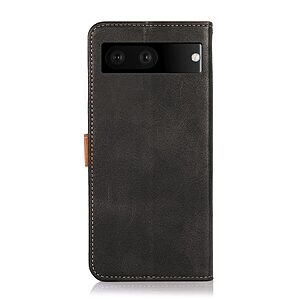 Θήκη Google Pixel 7 5G KHAZNEH Leather Wallet Golden Clasp με βάση στήριξης, υποδοχές καρτών και μαγνητικό κούμπωμα μαύρο - Image 3