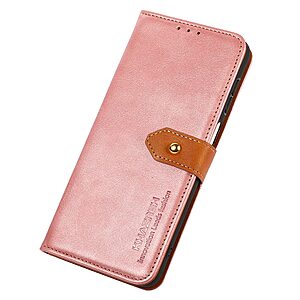 Θήκη Google Pixel 7 Pro 5G KHAZNEH Leather Wallet Golden Clasp με βάση στήριξης, υποδοχές καρτών και μαγνητικό κούμπωμα ροζ χρυσό - Image 4