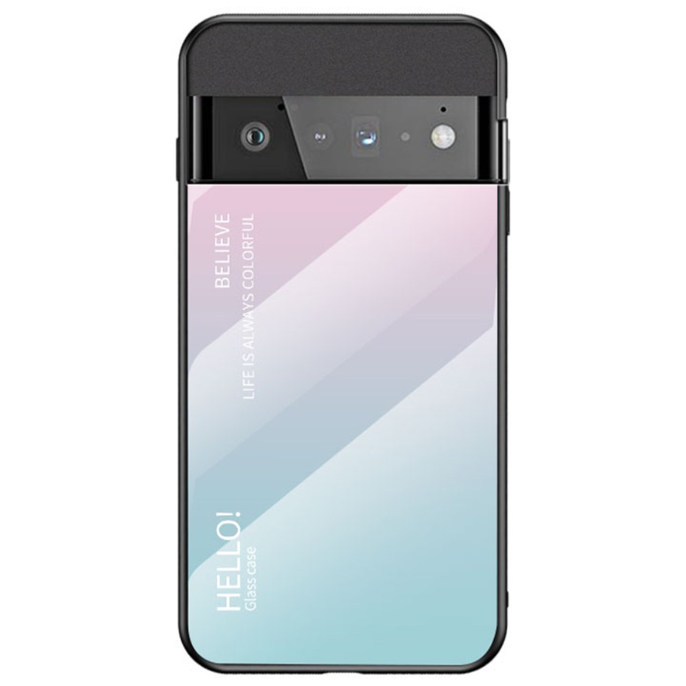 Θήκη Google Pixel 7 Pro 5G OEM Gradient Color Laser Carving Tempered Glass Πλάτη TPU ροζ