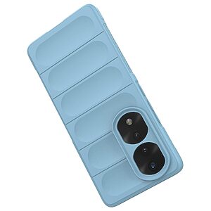 Θήκη Honor 70 5G Mad Mask Rugged Armor από σκληρό Premium TPU γαλάζιο - Image 4