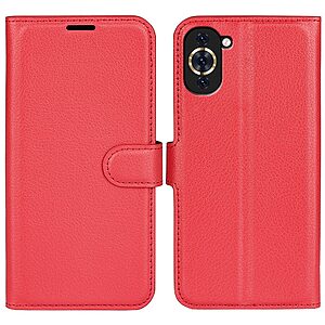 Θήκη Huawei Nova 10 Pro OEM Litchi Skin  Leather με βάση στήριξης