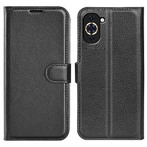 Θήκη Huawei Nova 10 Pro OEM Litchi Skin  Leather με βάση στήριξης