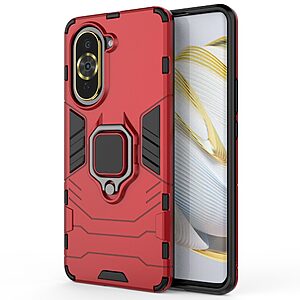 Θήκη Huawei Nova 10 Pro Mad Mask Πλάτη Thin Armor με Μαγνητικό δαχτυλίδι και Βάση στήριξης TPU κόκκινο