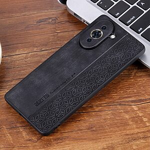 Θήκη Huawei Nova 10 Pro AZNS Imprinted Series Πλάτη με ανάγλυφη επιφάνεια από συνθετικό δέρμα και TPU μαύρο - Image 4