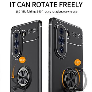 Θήκη Huawei Nova 10 Pro OEM Magnetic Ring Kickstand / Μαγνητικό δαχτυλίδι / Βάση στήριξης TPU μαύρο / κόκκινο - Image 4