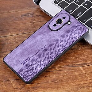Θήκη Huawei Nova 10 Pro AZNS Imprinted Series Πλάτη με ανάγλυφη επιφάνεια από συνθετικό δέρμα και TPU μωβ - Image 4