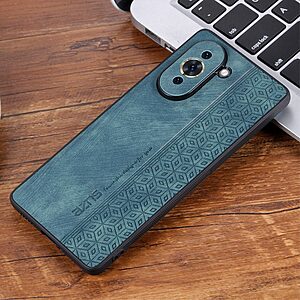 Θήκη Huawei Nova 10 Pro AZNS Imprinted Series Πλάτη με ανάγλυφη επιφάνεια από συνθετικό δέρμα και TPU πράσινο - Image 4