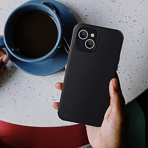 Θήκη iPhone 14 Plus NiLLkin Super Frosted Shield Pro Series Πλάτη από Premium σκληρό TPU μαύρο - Image 3