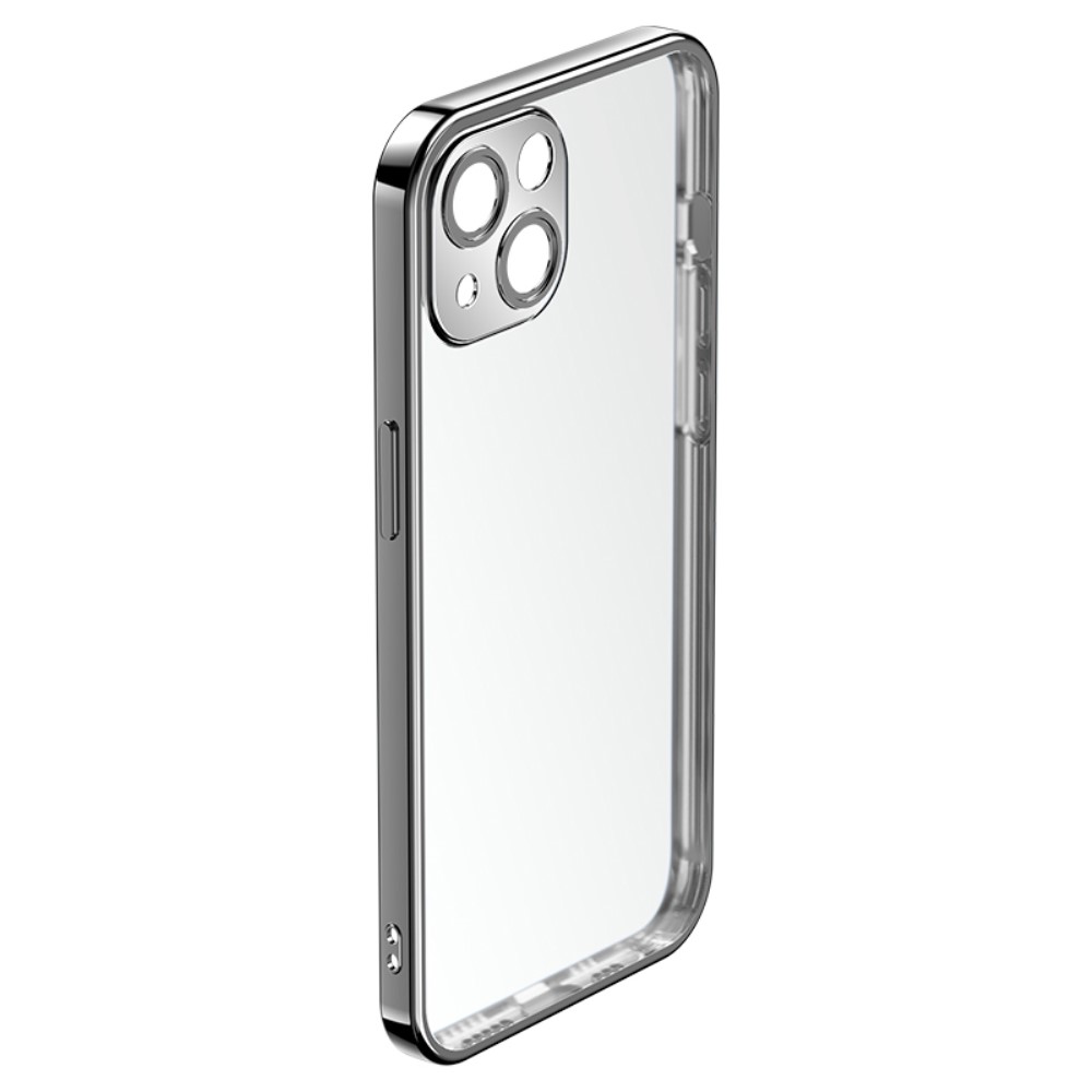 Θήκη iPhone 14 Plus ROCK Series Thin Frame Πλάτη από Premium TPU με μεταλιζέ περίβλημα μαύρο