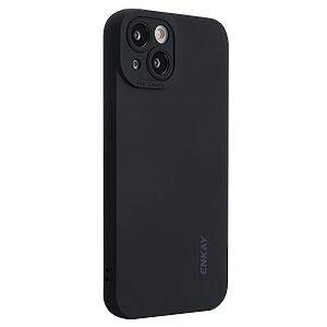Θήκη iPhone 14 Plus ENKAY Hat Prince Soft Liquid Silicone Πλάτη από Premium TPU μαύρο