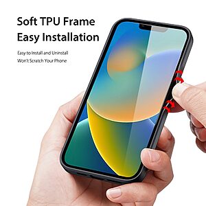 Θήκη iPhone 14 Plus DUX DUCIS Fino Series 2 πλάτη από ύφασμα με εσωτερικό Premium TPU μπλε - Image 3