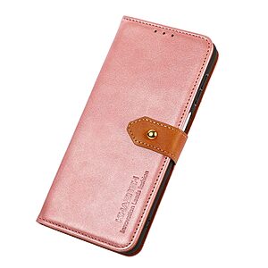Θήκη OnePlus 10T 5G KHAZNEH Leather Wallet Golden Clasp με βάση στήριξης, υποδοχές καρτών και μαγνητικό κούμπωμα ροζ χρυσό - Image 4