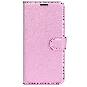 Θήκη Vivo Y22S / Υ35 OEM Litchi Skin Leather με βάση στήριξης, υποδοχές καρτών και μαγνητικό κούμπωμα ροζ - Image 5