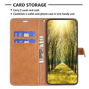 Θήκη Xiaomi 12T 5G / 12T Pro 5G Mad Mask Jean coated skin v2 με βάση στήριξης, υποδοχές καρτών και μαγνητικό κούμπωμα μπλε - Image 3