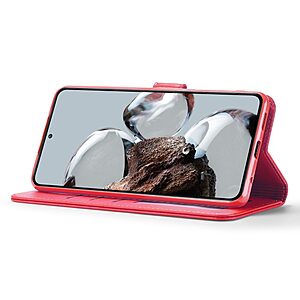 Θήκη Xiaomi 12T 5G / 12T Pro 5G LC.IMEEKE PU Leather Series με βάση στήριξης, υποδοχές καρτών και μαγνητικό κούμπωμα ροζ - Image 3