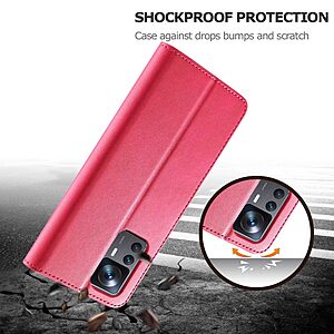 Θήκη Xiaomi 12T 5G / 12T Pro 5G LC.IMEEKE PU Leather Series με βάση στήριξης, υποδοχές καρτών και μαγνητικό κούμπωμα ροζ - Image 4