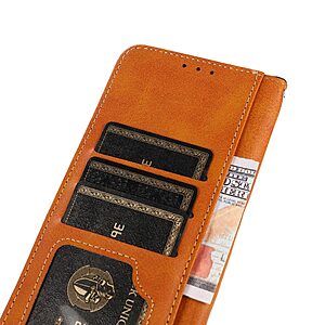Θήκη Xiaomi 12T 5G / 12T Pro 5G KHAZNEH Leather Wallet Golden Clasp με βάση στήριξης, υποδοχές καρτών και μαγνητικό κούμπωμα ροζ χρυσό - Image 5