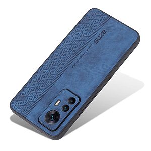 Θήκη Xiaomi 12T 5G AZNS Imprinted Series Πλάτη με ανάγλυφη επιφάνεια από συνθετικό δέρμα και TPU μπλε - Image 3