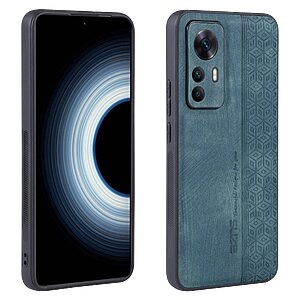 Θήκη Xiaomi 12T / 12T Pro AZNS Imprinted Series Πλάτη με ανάγλυφη επιφάνεια από συνθετικό δέρμα και TPU πράσινο
