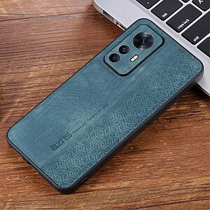 Θήκη Xiaomi 12T 5G AZNS Imprinted Series Πλάτη με ανάγλυφη επιφάνεια από συνθετικό δέρμα και TPU πράσινο - Image 4
