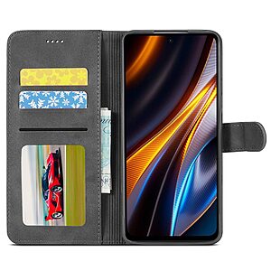 υποδοχές καρτών και μαγνητικό κούμπωμα μαύρο