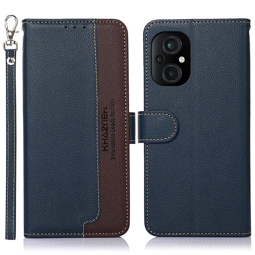 Θήκη Xiaomi Poco M5 KHAZNEH Litchi Retro V3 Texture Leather με βάση στήριξης