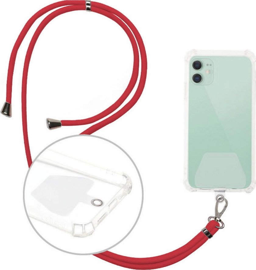 lanyard-louraki-kinitou-kokkino-1 Lanyard Λουράκι Λαιμού για Κινητά κόκκινο