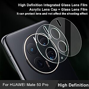 Αντιχαρακτικό γυαλί κάμερας IMAK για Huawei Mate 50 Pro Camera lens Tempered Glass  9H – 0.15mm - Image 4