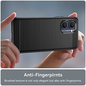 Θήκη Realme C33 Mad Mask Brushed TPU Carbon Πλάτη μαύρο - Image 4