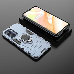 Θήκη Realme C33 Mad Mask Πλάτη Thin Armor με Μαγνητικό δαχτυλίδι και Βάση στήριξης TPU μπλε - Image 4