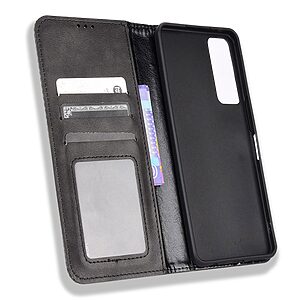 Θήκη TCL 30 / 30+ Mad Mask Folio Series v3 με βάση στήριξης, υποδοχή καρτών και μαγνητικό κούμπωμα Flip Wallet από συνθετικό δέρμα και TPU μαύρο - Image 5
