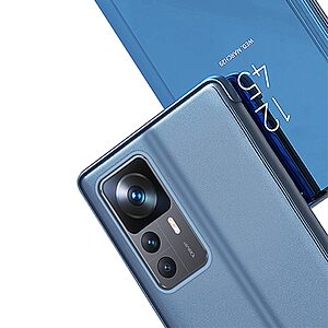 Θήκη Xiaomi 12T 5G / 12T Pro 5G Mad Mask Mirror Surface Series Flip Window δερματίνη ασημί - Image 5