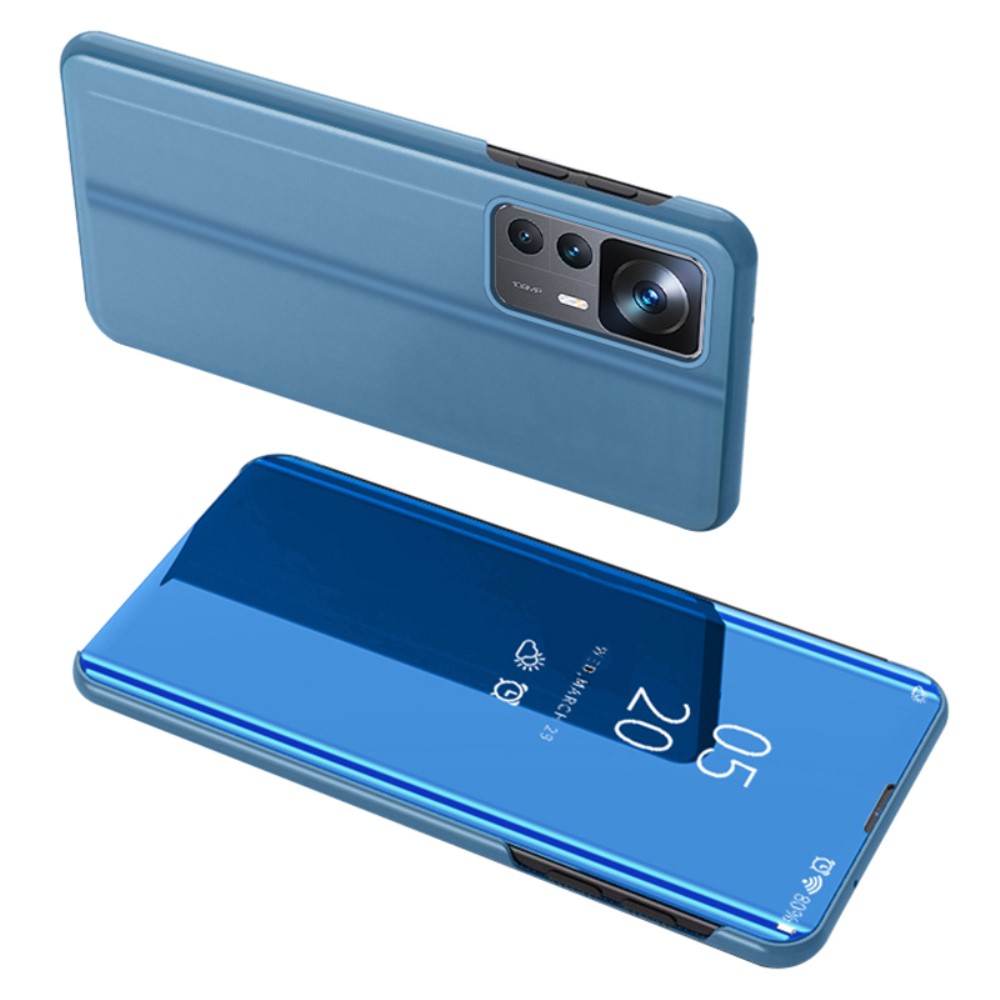 Θήκη Xiaomi 12T 5G / 12T Pro 5G Mad Mask Mirror Surface Series Flip Window δερματίνη μπλε